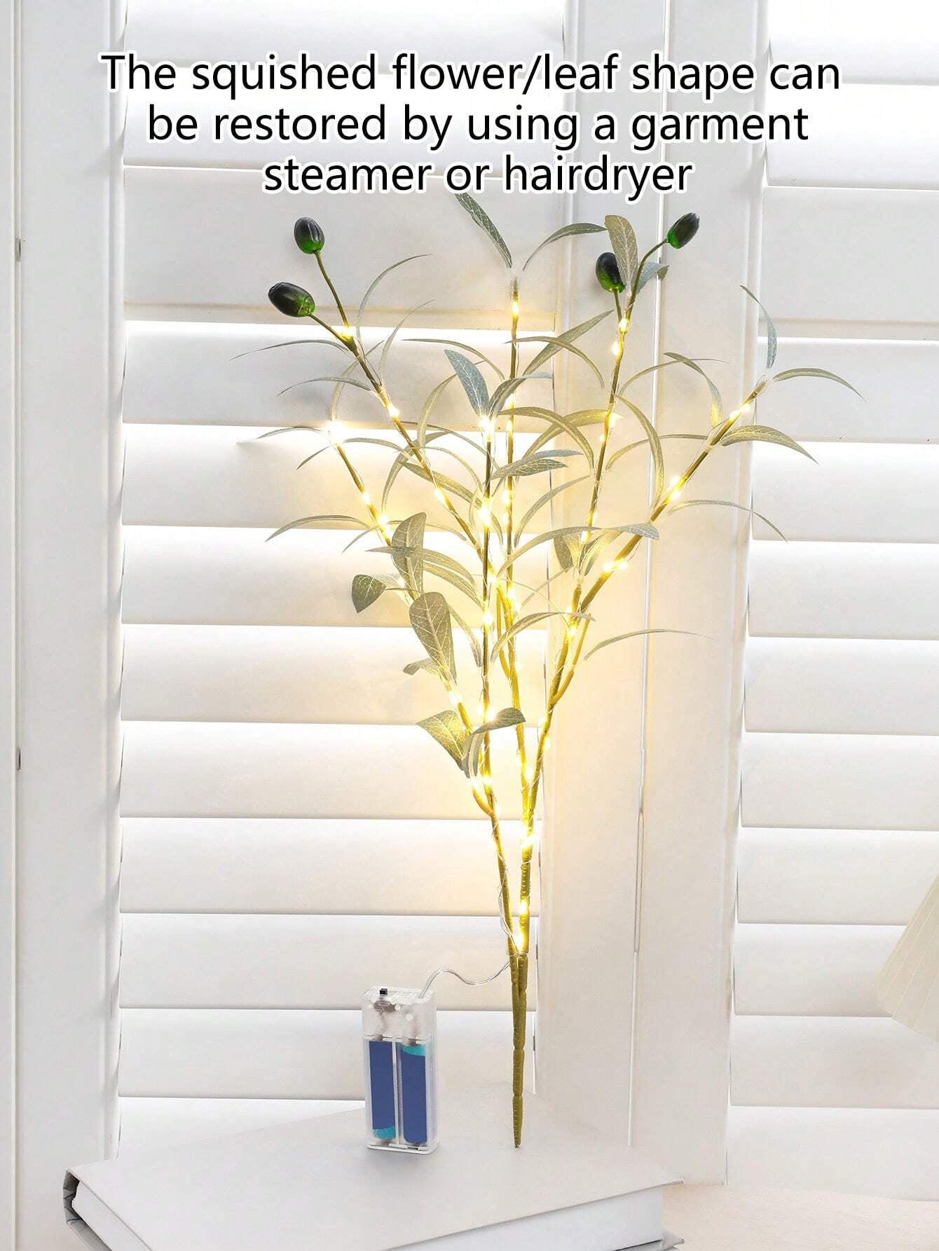 1Pc Simulation LED Lamp Olive Branch Home Interior Living Room Bedroom Porch Party Desktop Glow Warm Decoration Aesthetics, Valentine Day, Gift Gifts Birthday Graduation Home Decor Back to School Room Decor School Supplies,Fake Plants