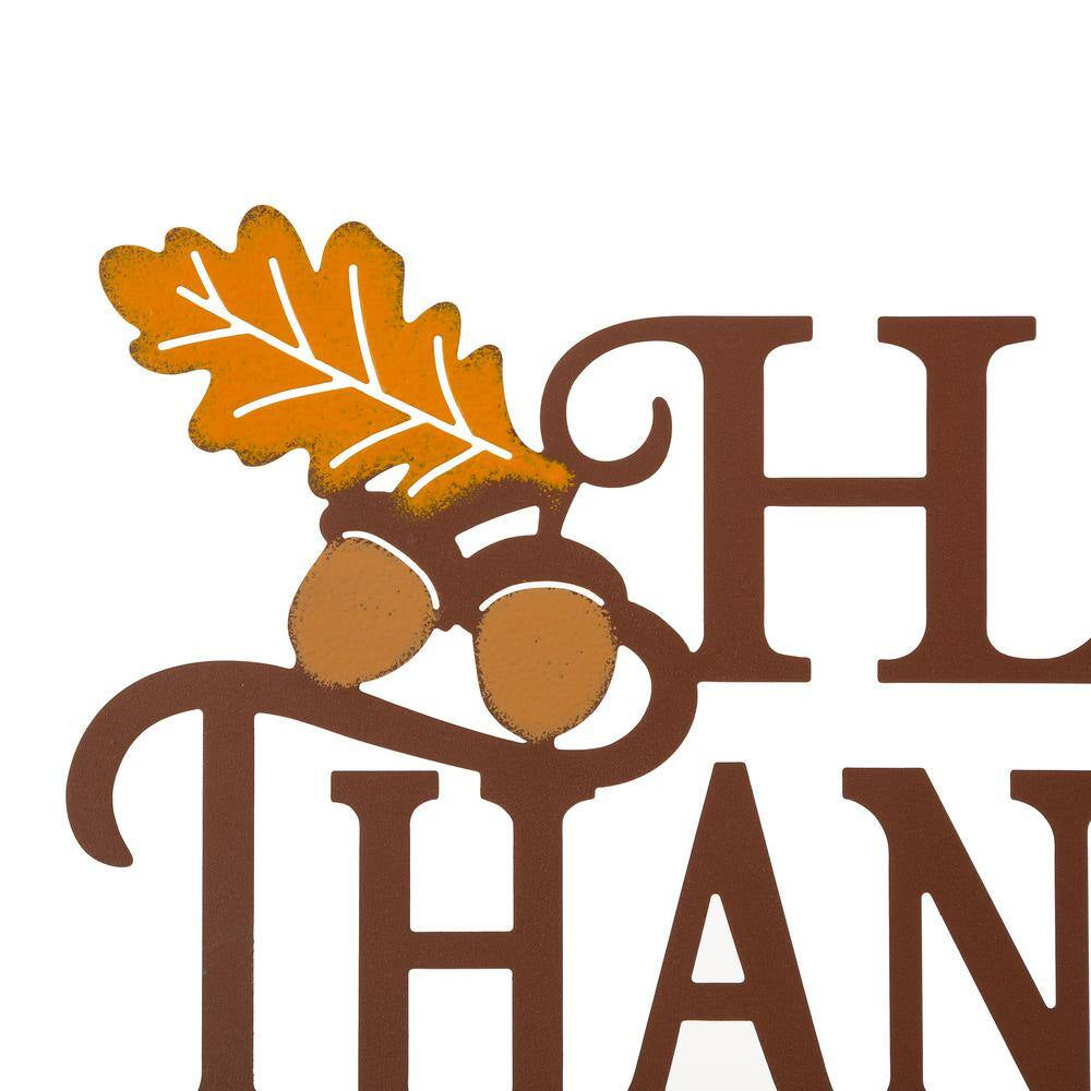 24 In. L Metal Happy Thanksgiving Wall Decor